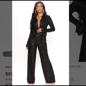 Black sequin jumpsuit